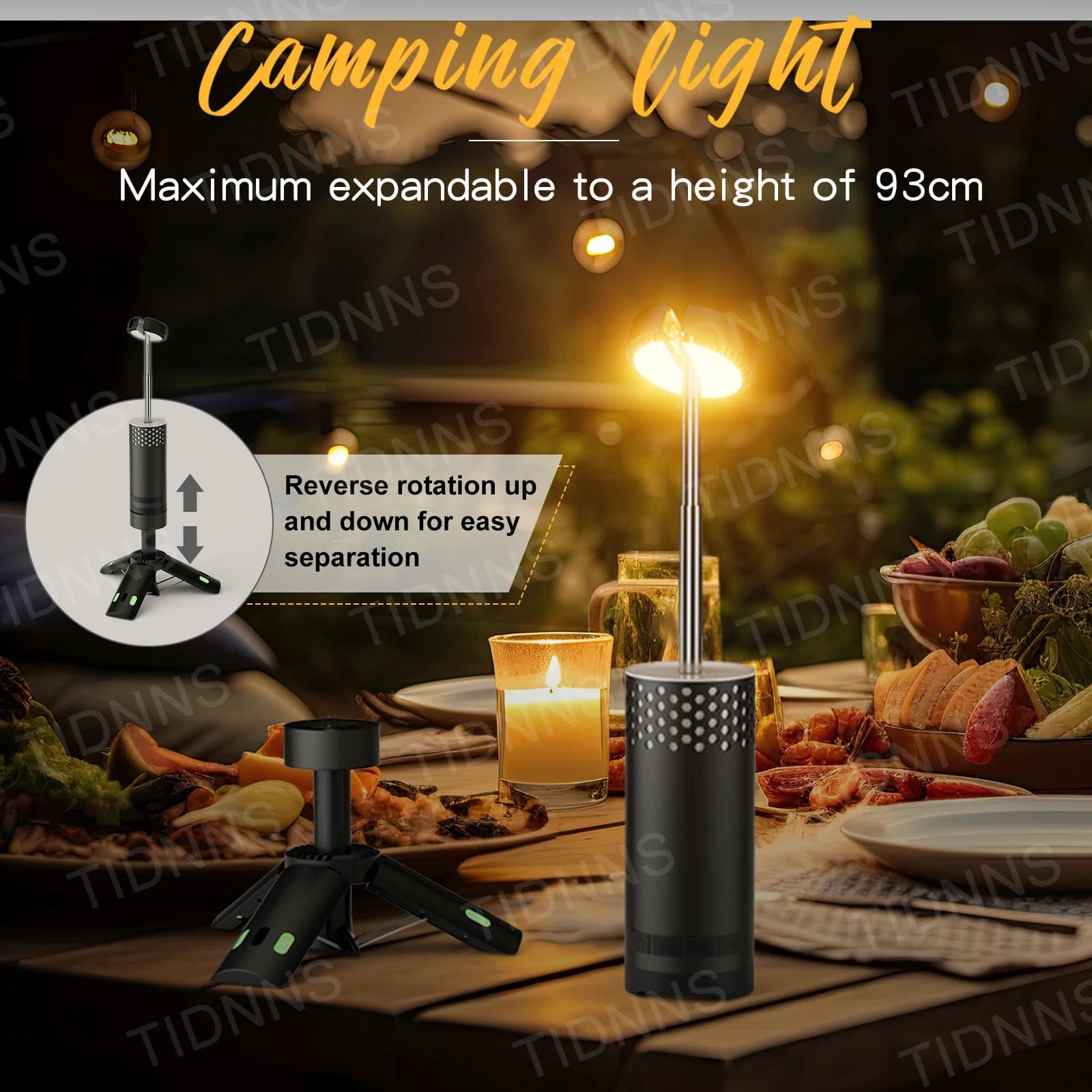 10000mAh Magnetic Camping Light - USB Rechargeable LED Emergency Lamp for Outdoor Use - Homebound Essentials