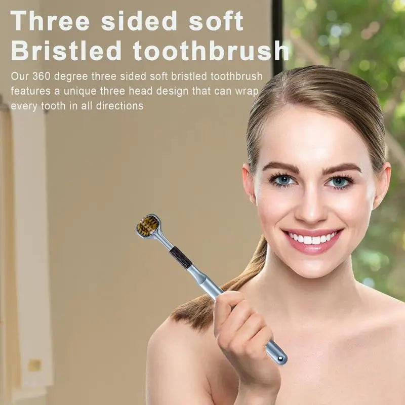 3 - Sided Ergonomic Sensory Toothbrush - Homebound Essentials