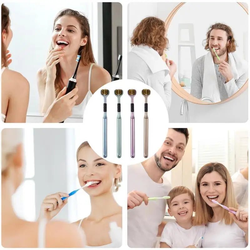 3 - Sided Ergonomic Sensory Toothbrush - Homebound Essentials