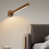 360° Rotatable Wooden LED Wall Lamp - Homebound Essentials