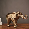 Abstract Geometric Gold Elephant Figurine - Homebound Essentials