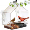 Acrylic Window Bird Feeder - Clear Glass Hanging Birdhouse with Suction Cup - Homebound Essentials