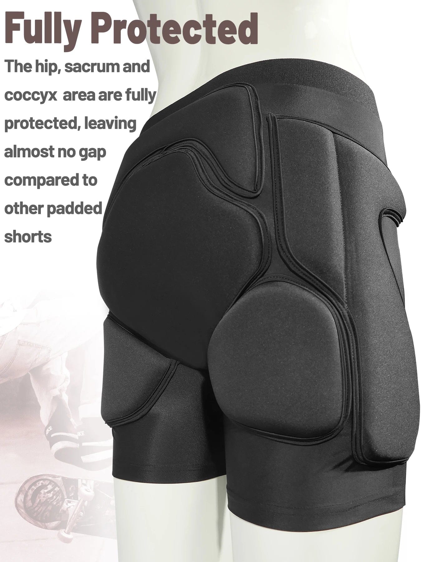 AVIVOR Protective Padded Shorts: Full Hip, Butt, and Tailbone Protection for Snowboarding, Skateboarding, and Skiing - Homebound Essentials