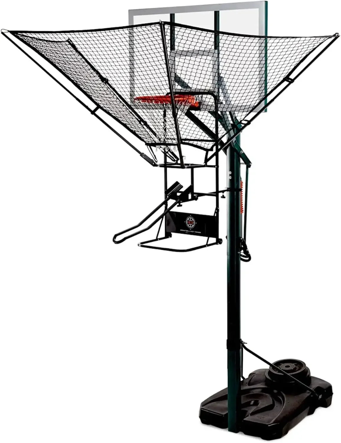 Basketball Rebounder Net Return System With Wall Mounted Hoops - Homebound Essentials