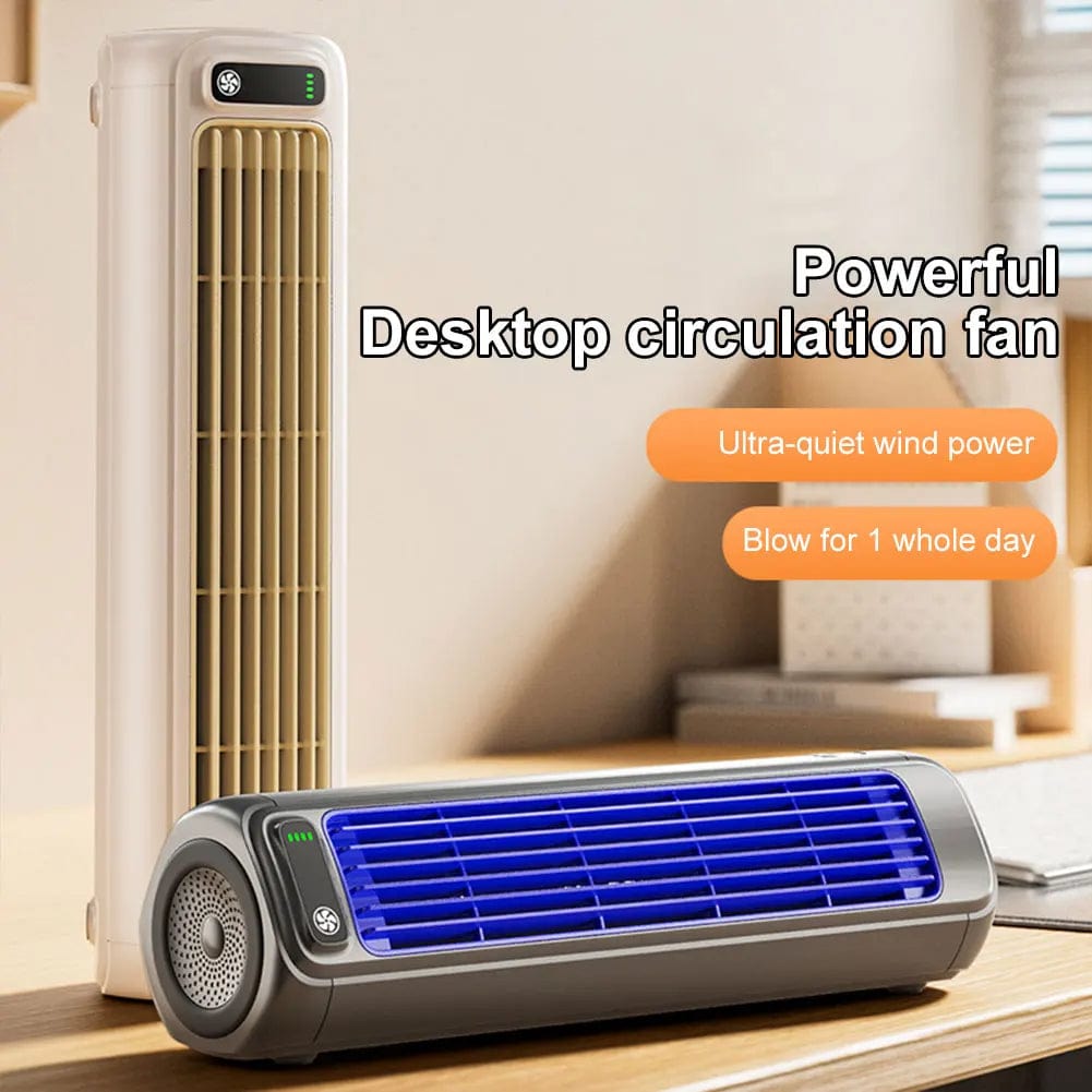 BreezeTower: Portable Quiet Bladeless Desktop Fan - Homebound Essentials