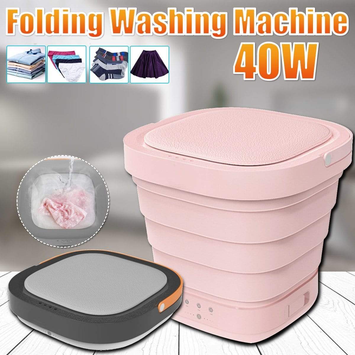 BucketWash - Turbo Folding Washing Machine Bucket - Homebound Essentials