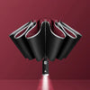 BYD AutoShield: Reflective Stripe Windproof Umbrella with LED Light - Homebound Essentials