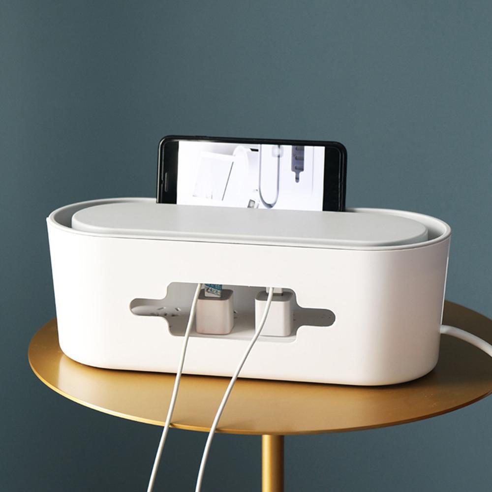 Cable Storage Box Power Strip Wire Case - Homebound Essentials