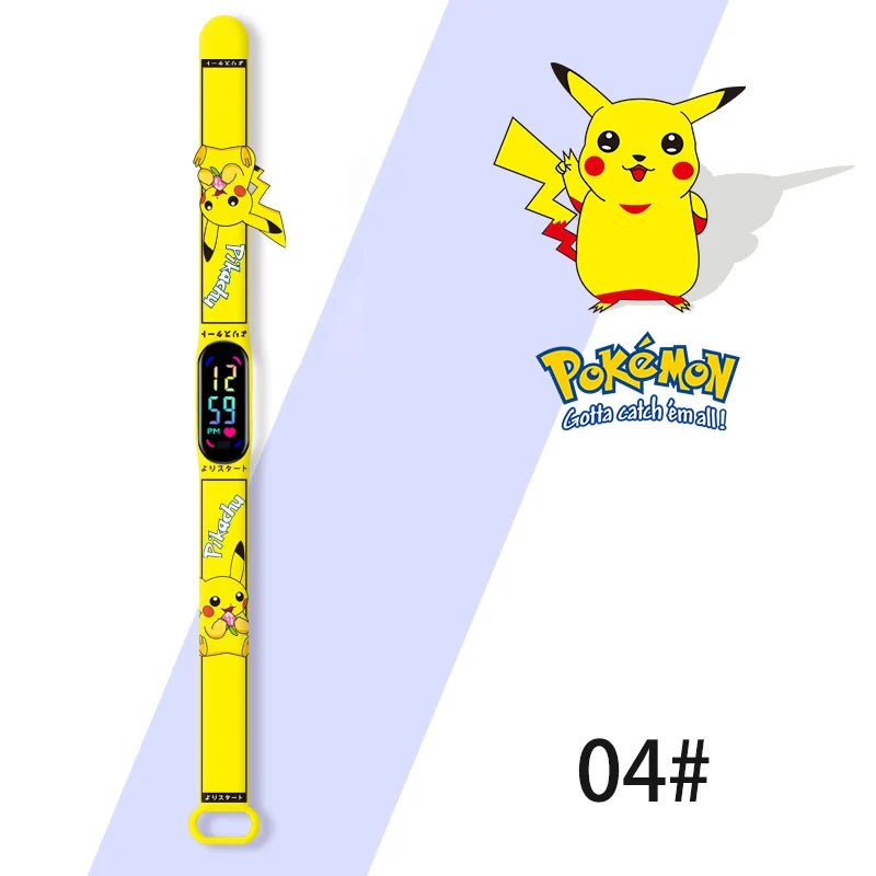 Cartoon Anime Pokémon Children’s Watch – Kawaii Pikachu Sports LED Wristband - Homebound Essentials