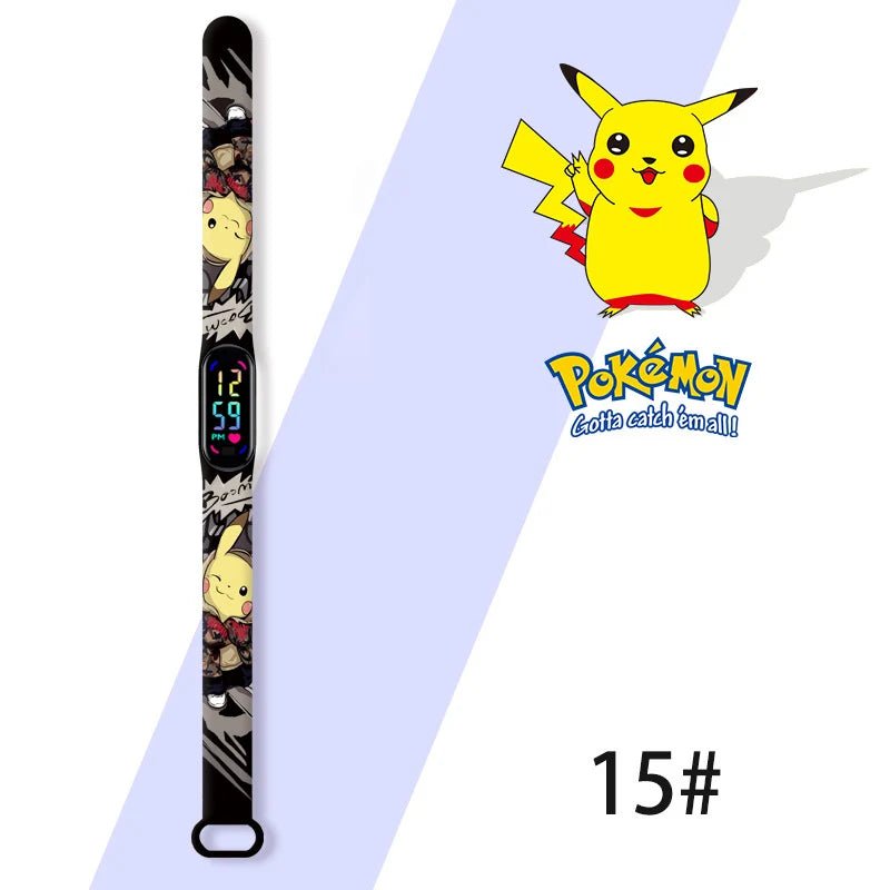 Cartoon Anime Pokémon Children’s Watch – Kawaii Pikachu Sports LED Wristband - Homebound Essentials