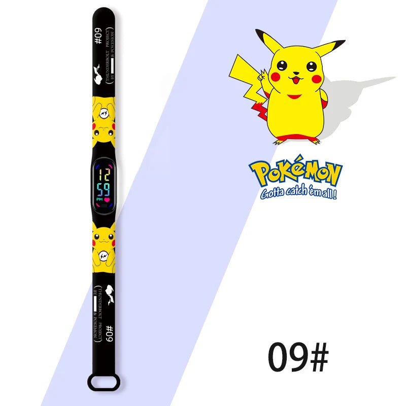 Cartoon Anime Pokémon Children’s Watch – Kawaii Pikachu Sports LED Wristband - Homebound Essentials