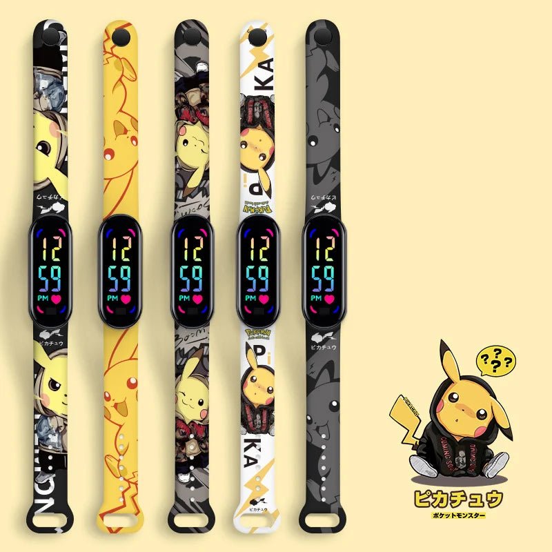 Cartoon Anime Pokémon Children’s Watch – Kawaii Pikachu Sports LED Wristband - Homebound Essentials