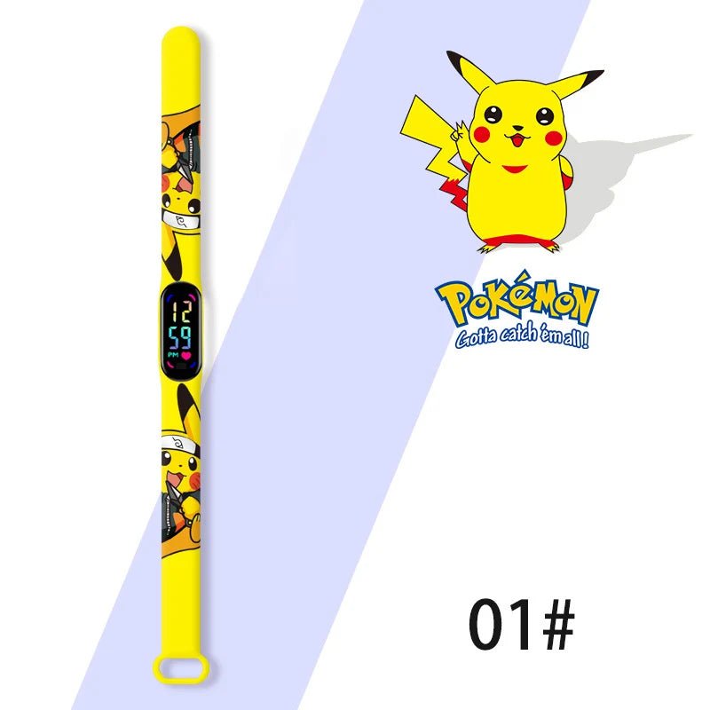 Cartoon Anime Pokémon Children’s Watch – Kawaii Pikachu Sports LED Wristband - Homebound Essentials