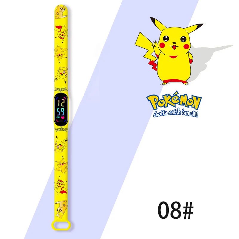 Cartoon Anime Pokémon Children’s Watch – Kawaii Pikachu Sports LED Wristband - Homebound Essentials