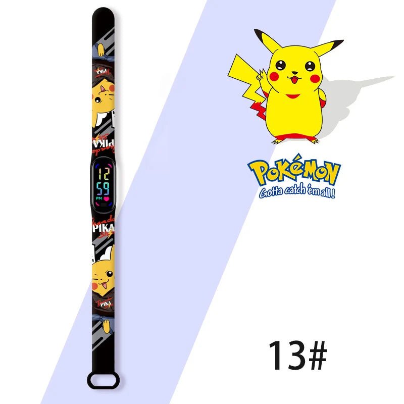 Cartoon Anime Pokémon Children’s Watch – Kawaii Pikachu Sports LED Wristband - Homebound Essentials