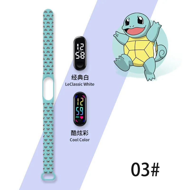 Cartoon Anime Pokémon Children’s Watch – Kawaii Pikachu Sports LED Wristband - Homebound Essentials