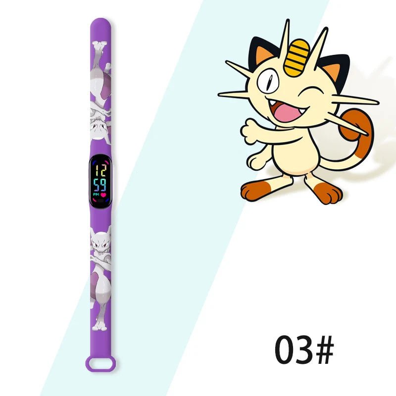 Cartoon Anime Pokémon Children’s Watch – Kawaii Pikachu Sports LED Wristband - Homebound Essentials