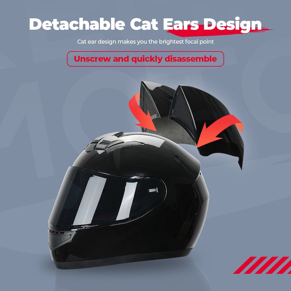 CatEars - Stylish Detachable Cat - Ear Motorcycle Helmet (Limited Edition) - Homebound Essentials