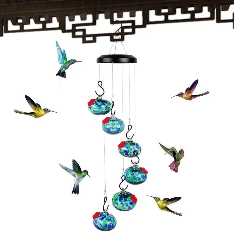 Chime N Dine Hummingbird Haven - Handcrafted Feeder for Birds - Homebound Essentials