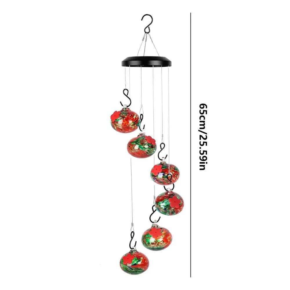 Chime N Dine Hummingbird Haven - Handcrafted Feeder for Birds - Homebound Essentials