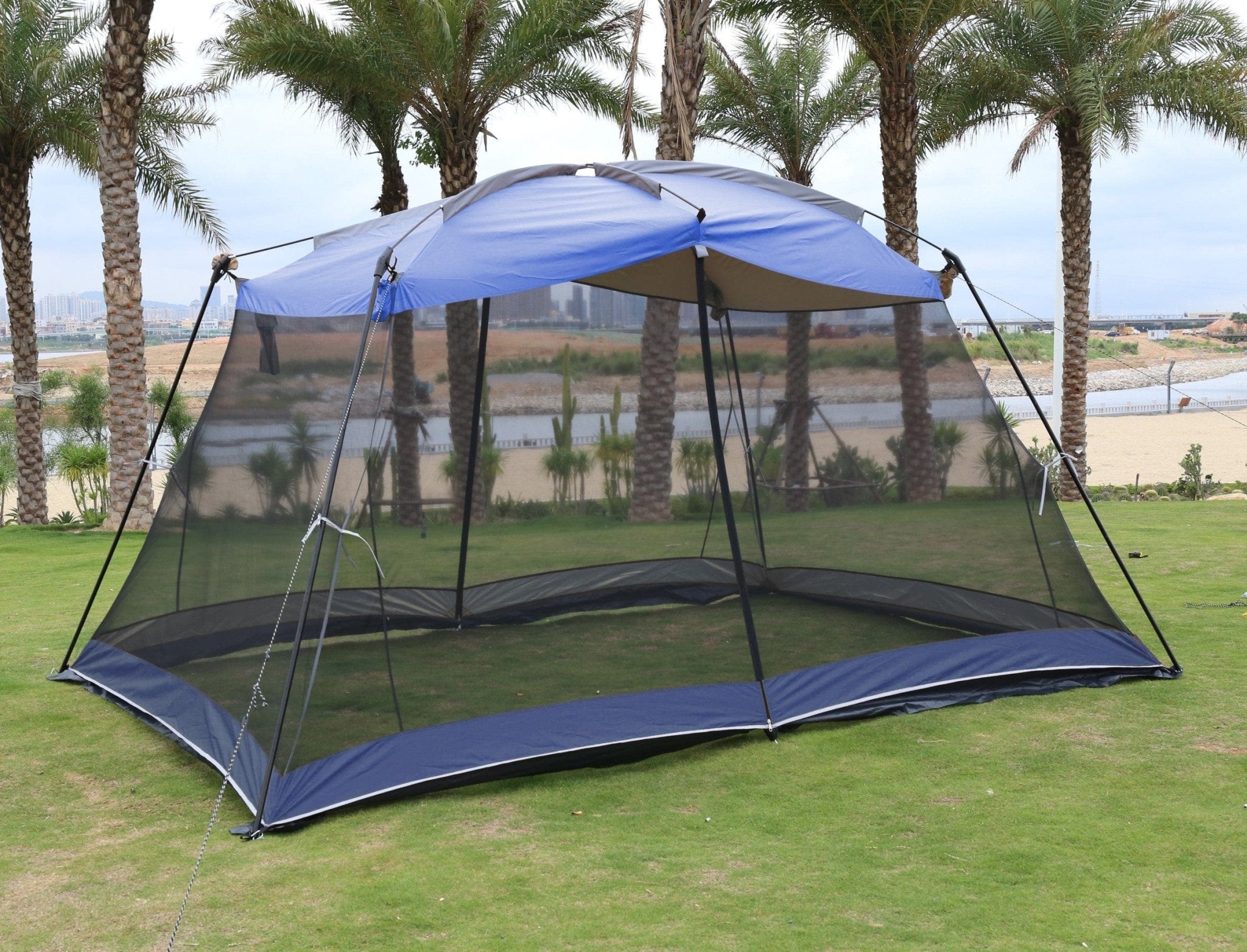 CoolBreeze Ultra - large Sun Shelter Beach Mesh Pop Up Tent - Homebound Essentials