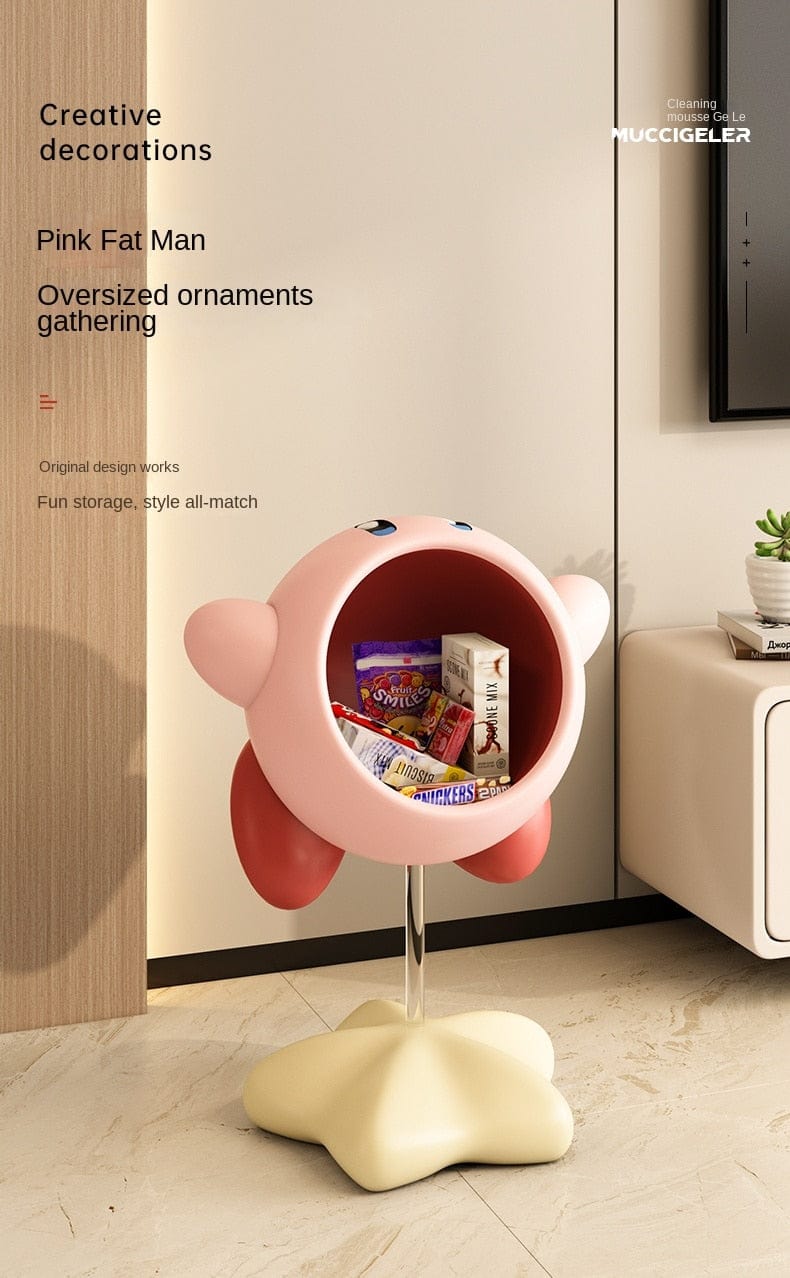 Creative Pink Fat Man Book & Snack Shelf - Homebound Essentials