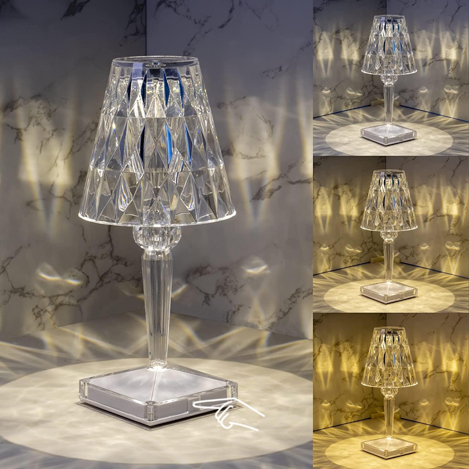 CrystaLamp - LED Diamond Crystal Table Lamp - Homebound Essentials