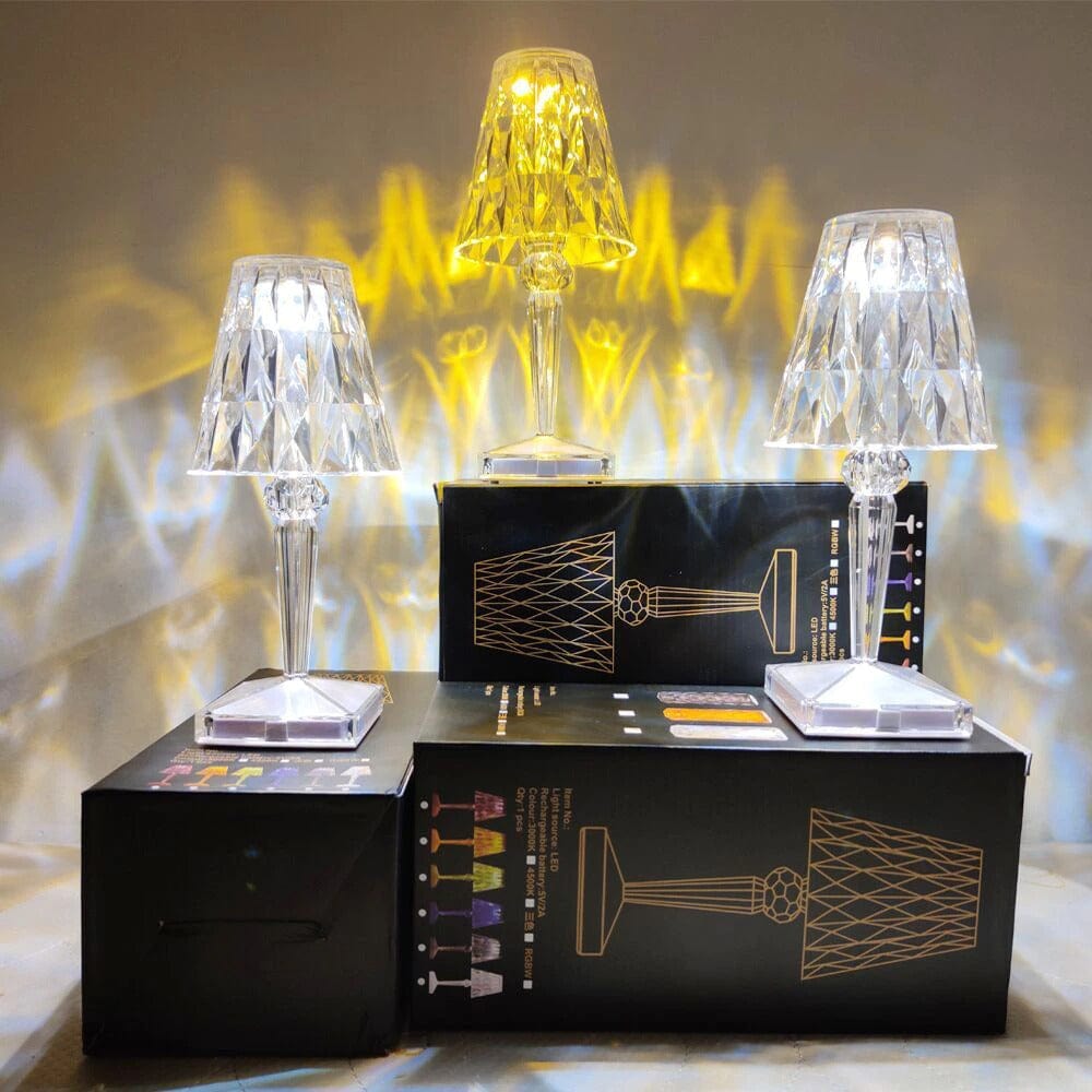 CrystaLamp - LED Diamond Crystal Table Lamp - Homebound Essentials