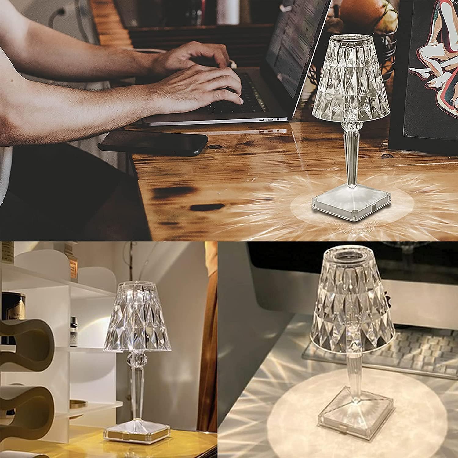 CrystaLamp - LED Diamond Crystal Table Lamp - Homebound Essentials