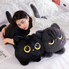 Cute Black Cat Plush Toy - Kawaii Cuddly Pillow Cushion - Homebound Essentials