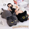 Cute Black Cat Plush Toy - Kawaii Cuddly Pillow Cushion - Homebound Essentials