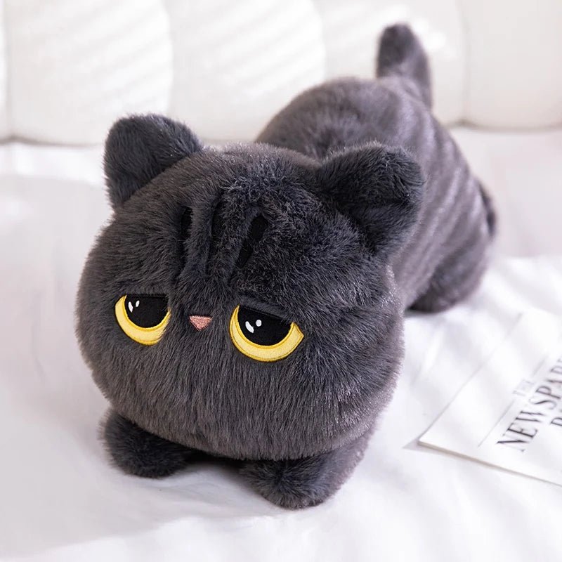 Cute Black Cat Plush Toy - Kawaii Cuddly Pillow Cushion - Homebound Essentials