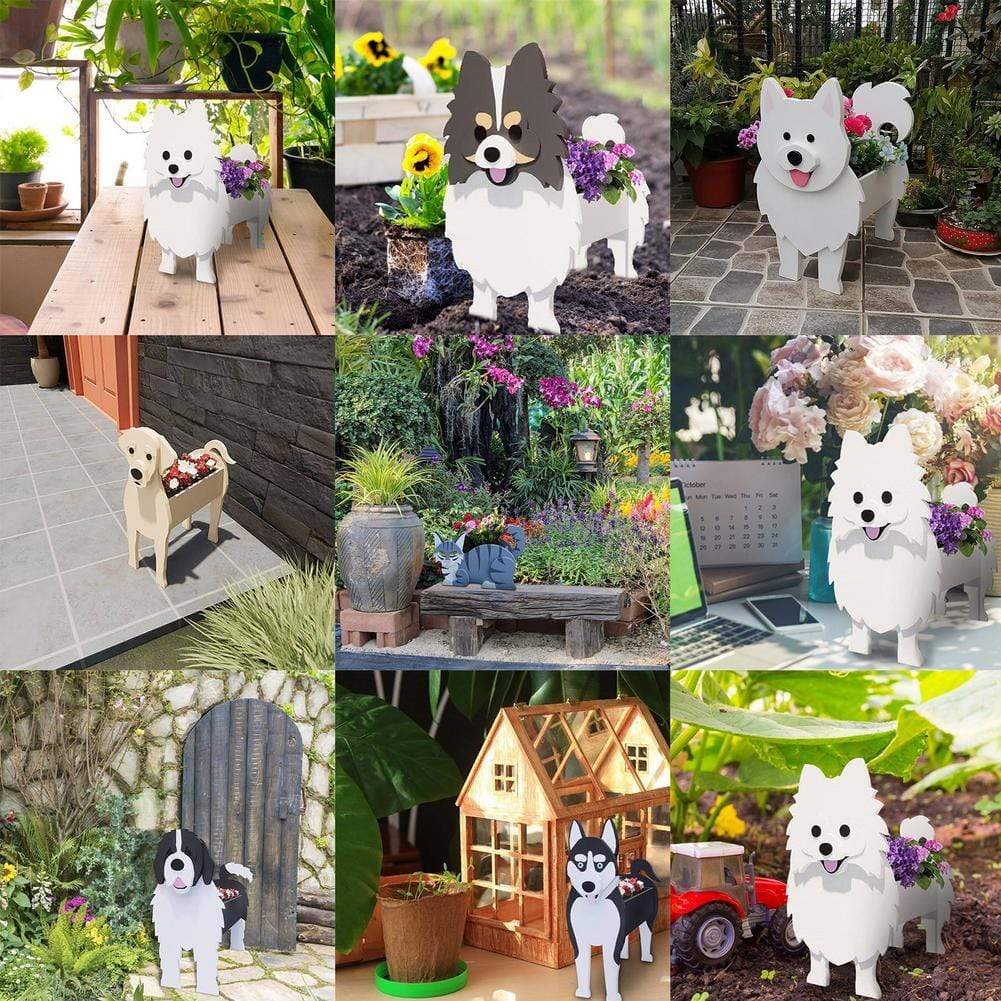 Cute Hand - made Dog - shaped Flower Pots Planter - Homebound Essentials