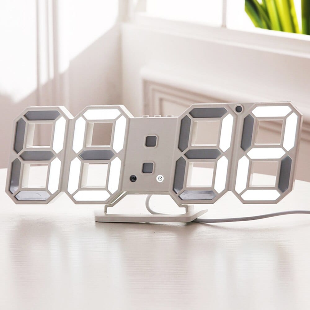 Digital 3D LED Electronic Desk Alarm Clock - Homebound Essentials