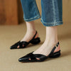 EleganceStep: Casual Women Sandals with Buckle Strap, Genuine Leather Heels - Homebound Essentials