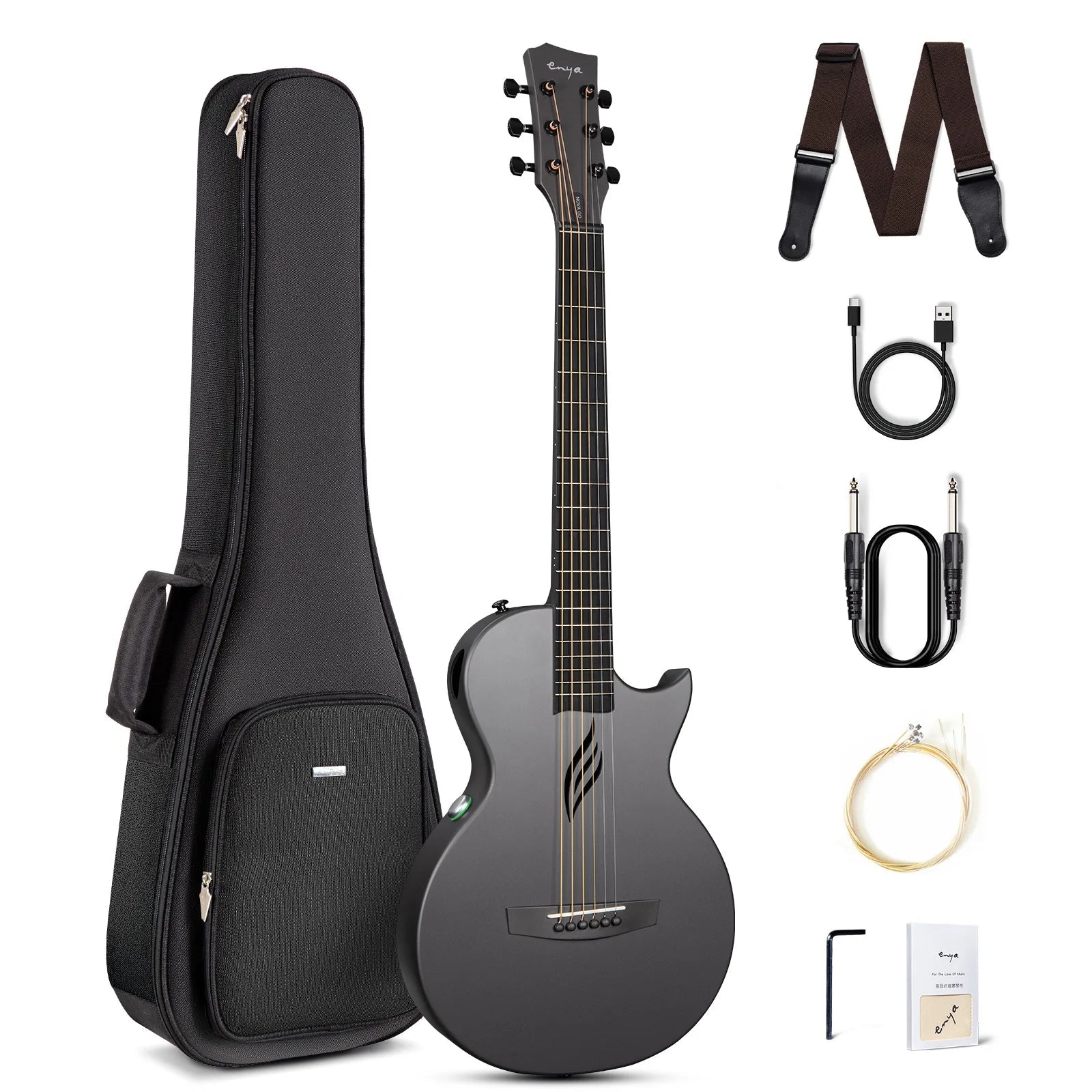 Enya NOVA GO SP1 Electric Guitar – Smart Carbon Fiber Acoustic Guitar - Homebound Essentials