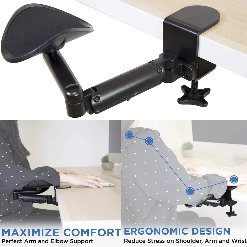 Ergonomic Office Arm Pads - Rotating Arm Rest for Desk with Wrist Support and Mouse Pad - Homebound Essentials