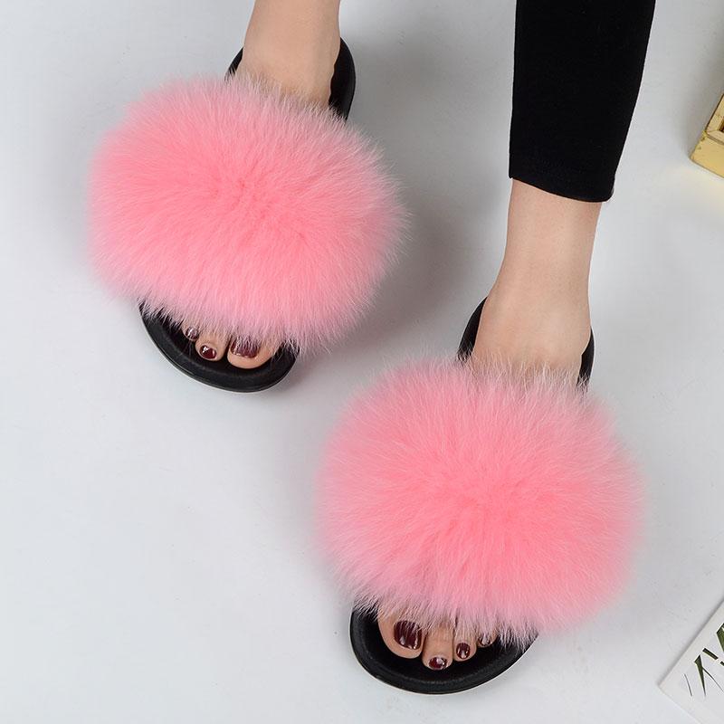 FabFlurry - Ladies Luxury Fluffy Slides - Homebound Essentials