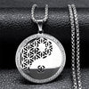 Flower of Life Stainless Steel Chakras Chain Necklace – Metatron Cube Sacred Geometry Jewelry - Homebound Essentials