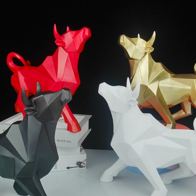 Geometric Bull Figurine - Homebound Essentials