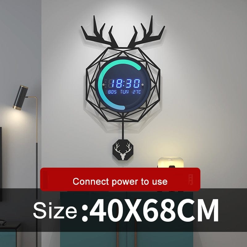 GlowTime: Modern 3D LED Digital Wall Clock - Homebound Essentials