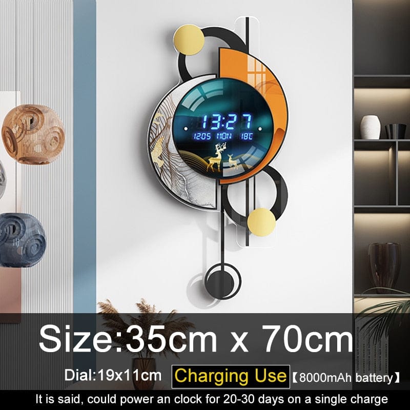 GlowTime: Modern 3D LED Digital Wall Clock - Homebound Essentials