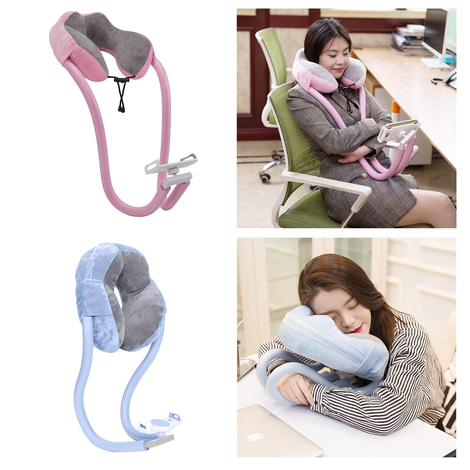 GoosePillow - Multipurpose Neck Pillow With Gooseneck Phone and Tablet Holder - Homebound Essentials