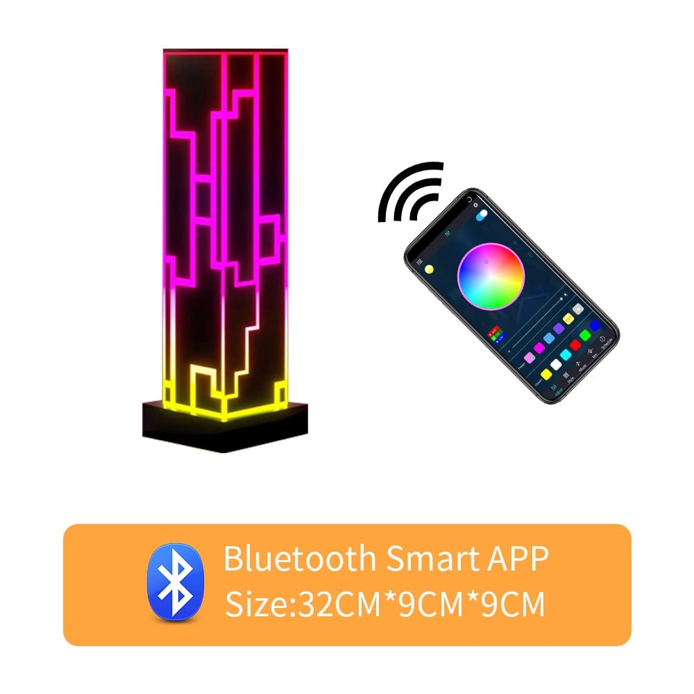 HomeBound Essentials Bluetooth-Smart APP 3D Cube Acrylic Atmospheric Standing Night Light