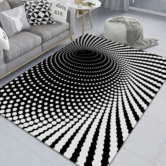 HomeBound Essentials 13 / 160x200cm 63x79 inch 3D Vortex Geometric Optical Illusion Living Room Carpet