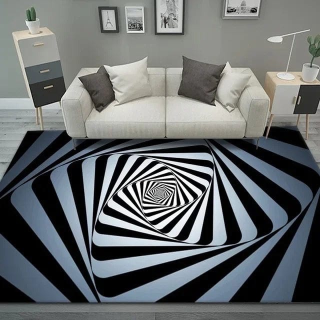 HomeBound Essentials 18 / 140x200cm 55x79 inch 3D Vortex Geometric Optical Illusion Living Room Carpet