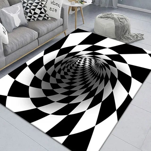 HomeBound Essentials 19 / 160x200cm 63x79 inch 3D Vortex Geometric Optical Illusion Living Room Carpet