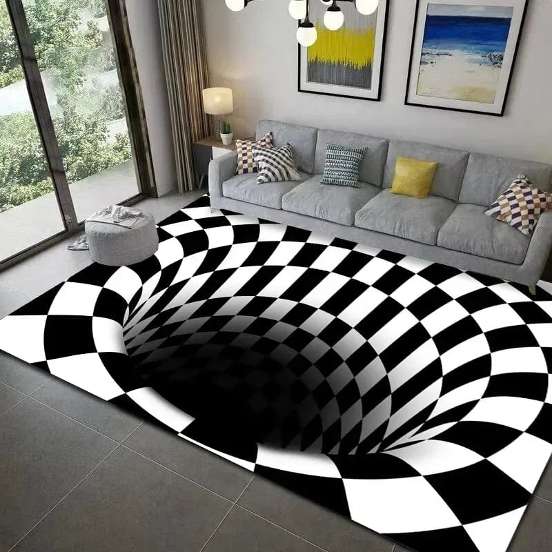 HomeBound Essentials 8 / 160x200cm 63x79 inch 3D Vortex Geometric Optical Illusion Living Room Carpet