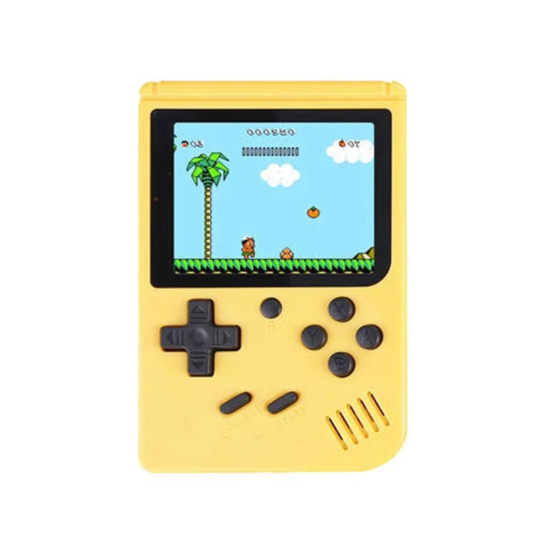 HomeBound Essentials Yellow 500 in 1 Portable Retro Handheld Gameboy Game Console 3.0 Inch LCD Screen