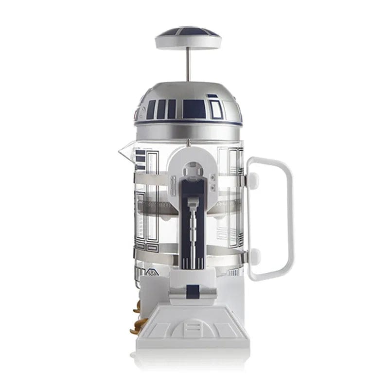 HomeBound Essentials 960ml Hand Coffee Maker Creative Robot Coffee Pot Machine French Presses 24cm Height Stainless Steel Glass Festival Gift